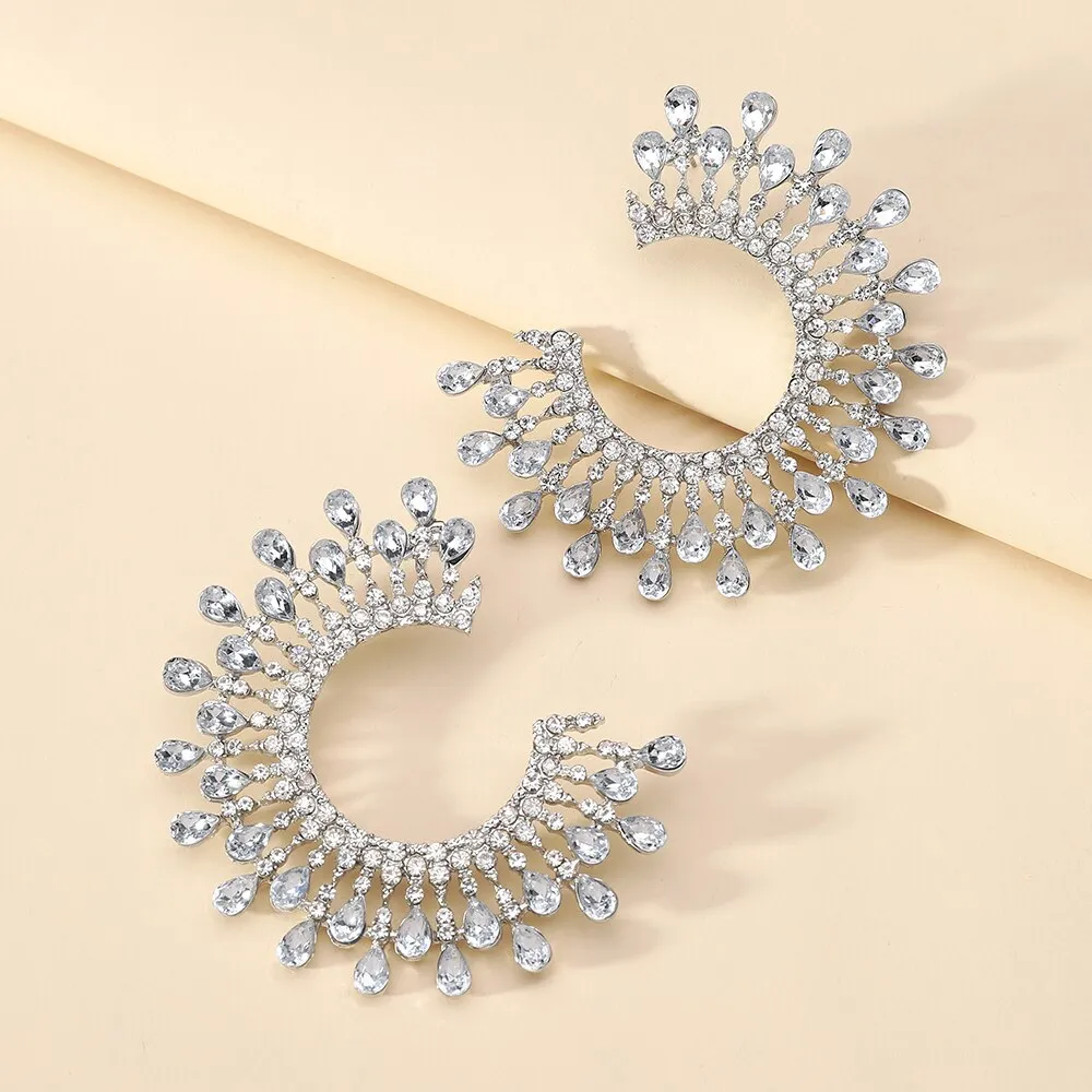 Elegant Fashion Big Circle Hoop Earrings For Women