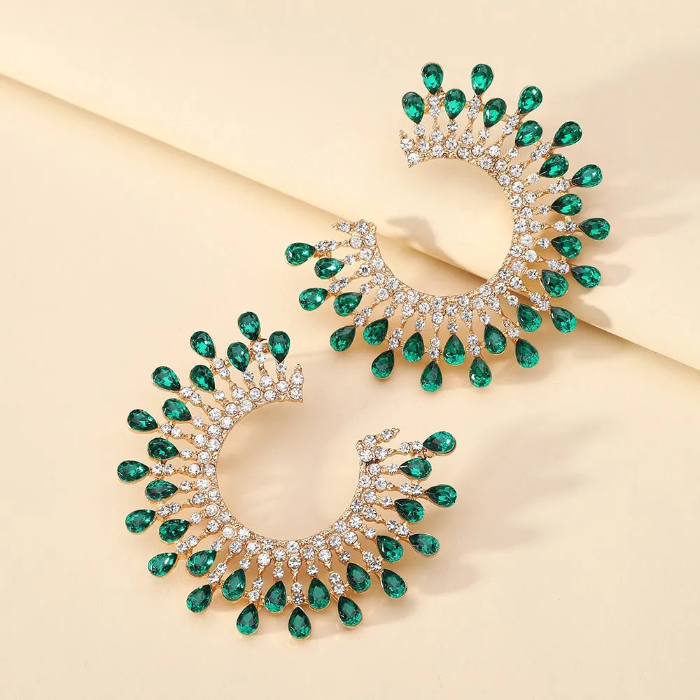 Elegant Fashion Big Circle Hoop Earrings For Women
