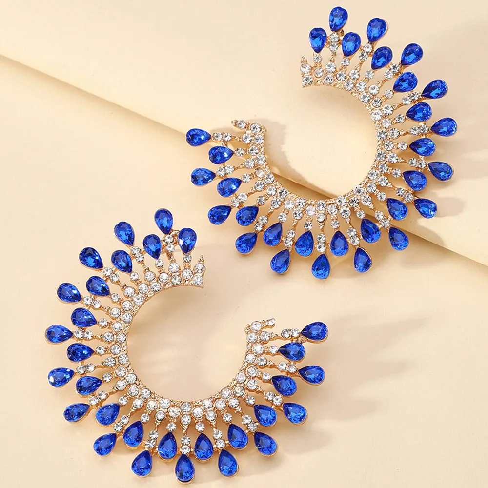 Elegant Fashion Big Circle Hoop Earrings For Women