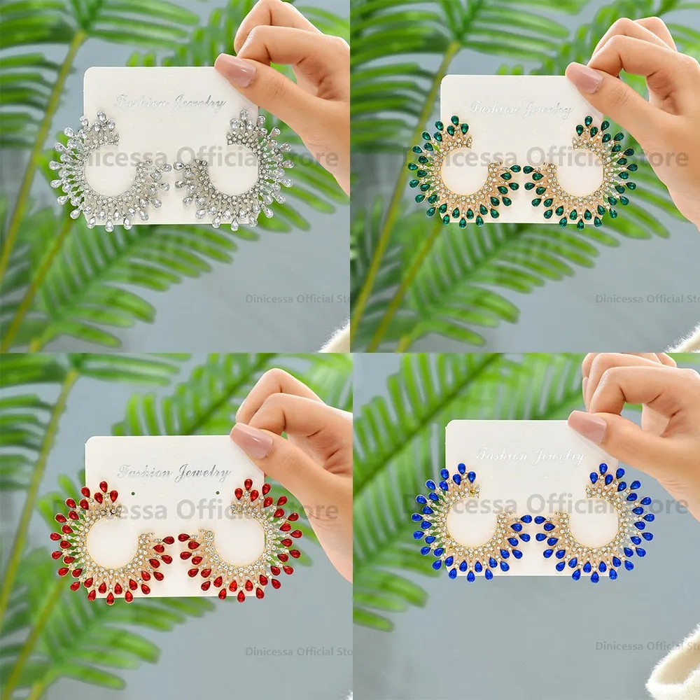 Elegant Fashion Big Circle Hoop Earrings For Women