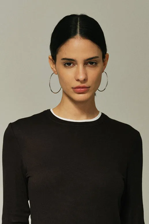 Elegant Sleek Silver Hoop Earrings