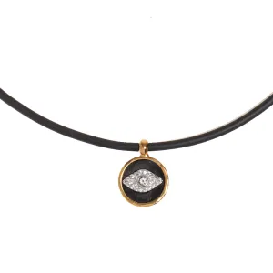 Eye Crystal Silicone Necklace