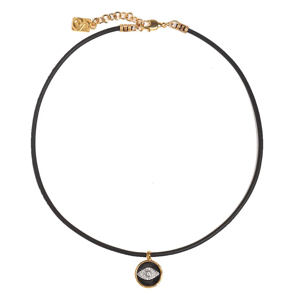 Eye Crystal Silicone Necklace