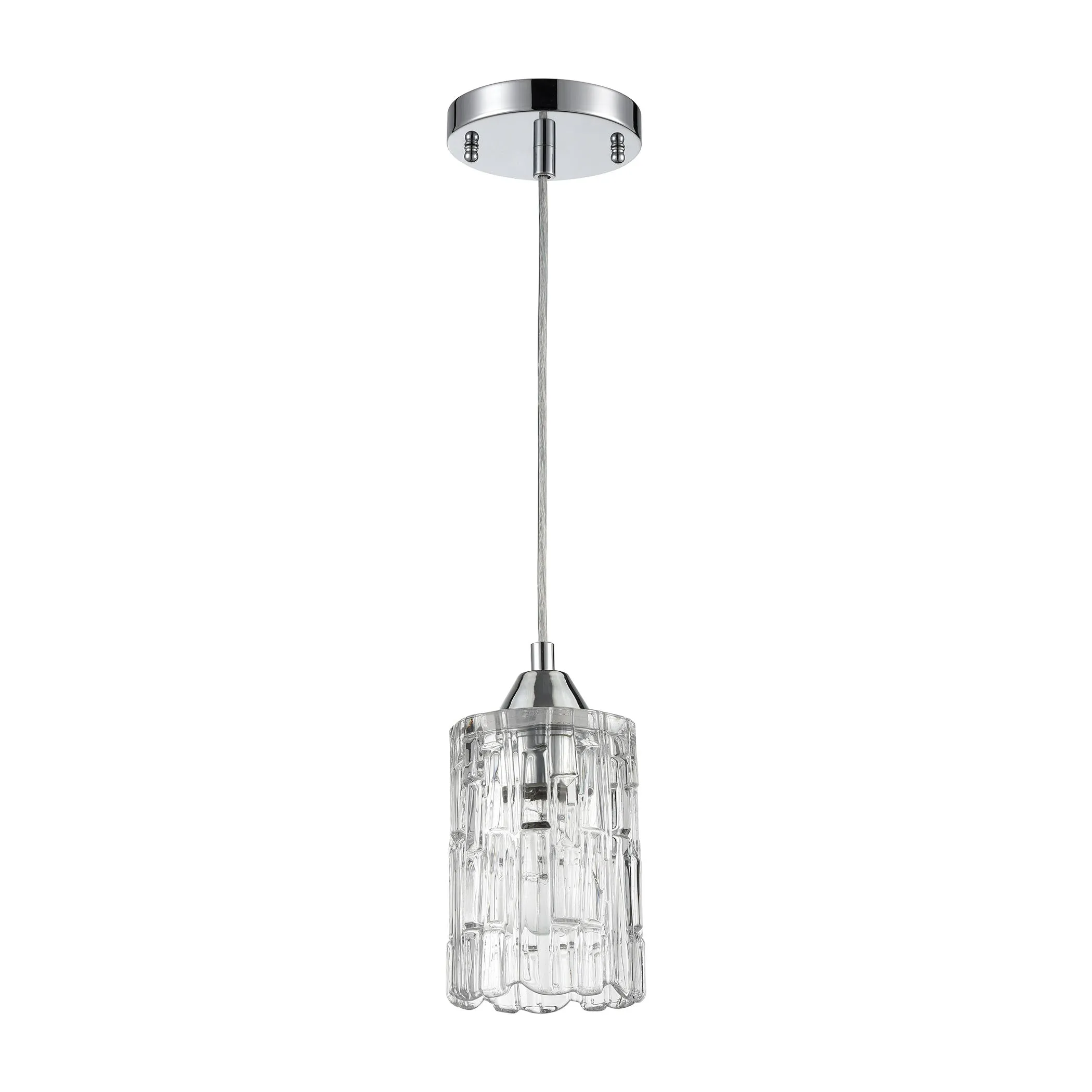 Ezra 4.5" 1 Light Mini Pendant in Polished Chrome