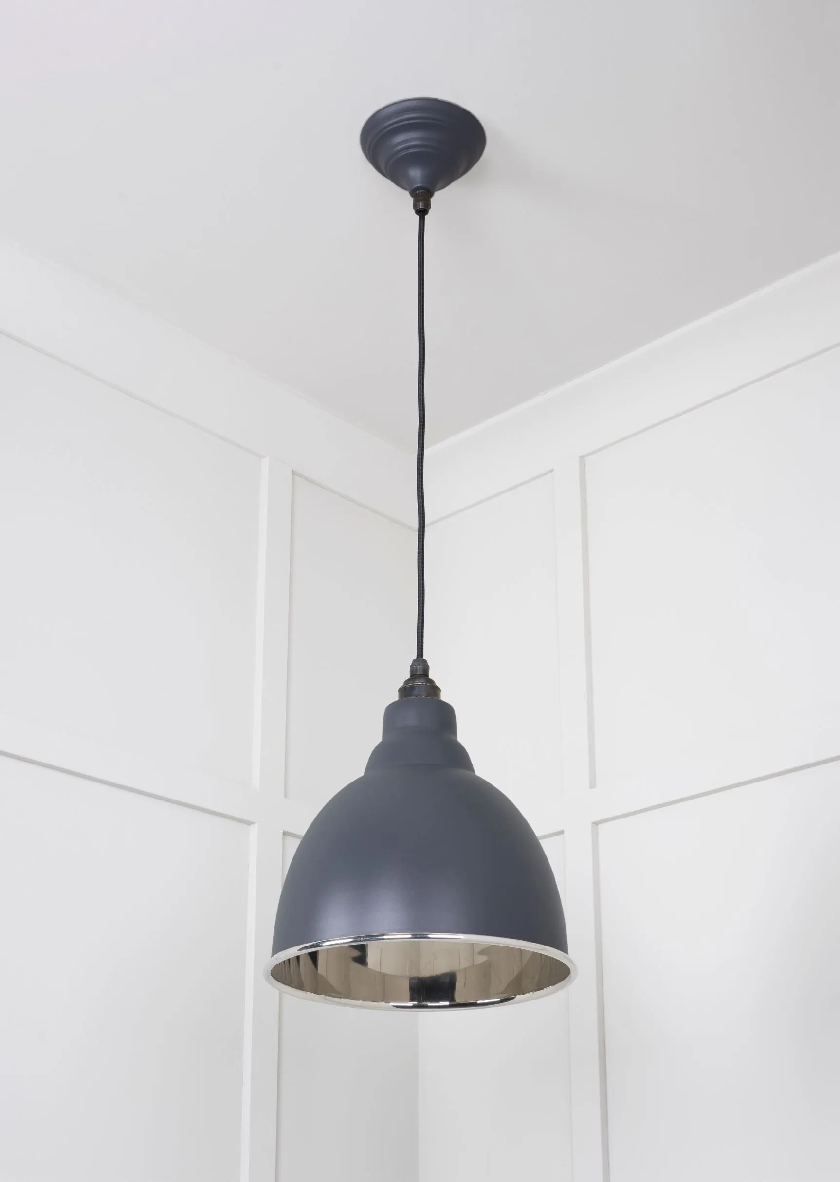 From The Anvil Smooth Nickel Brindley Pendant Light