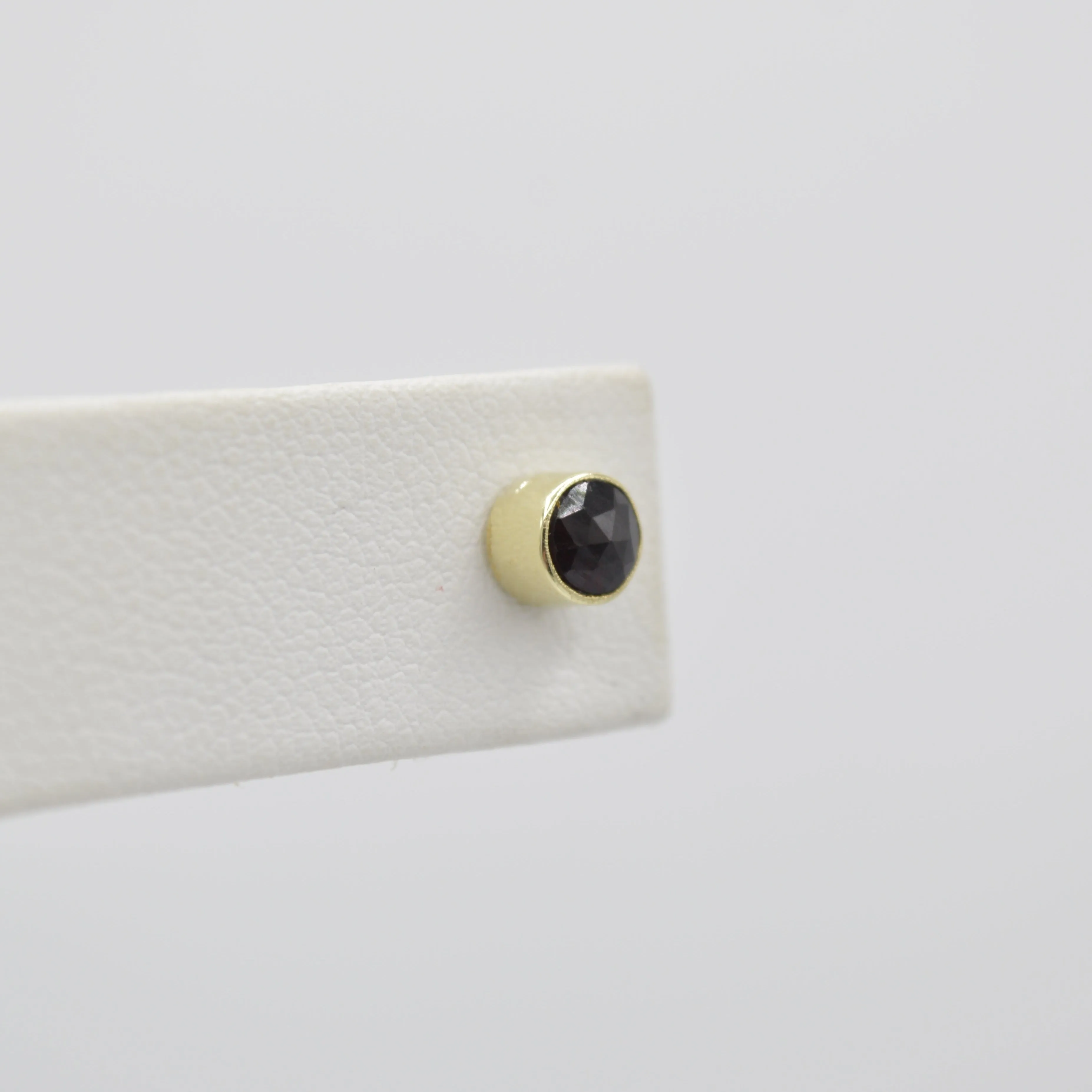 Garnet Bezel Studs