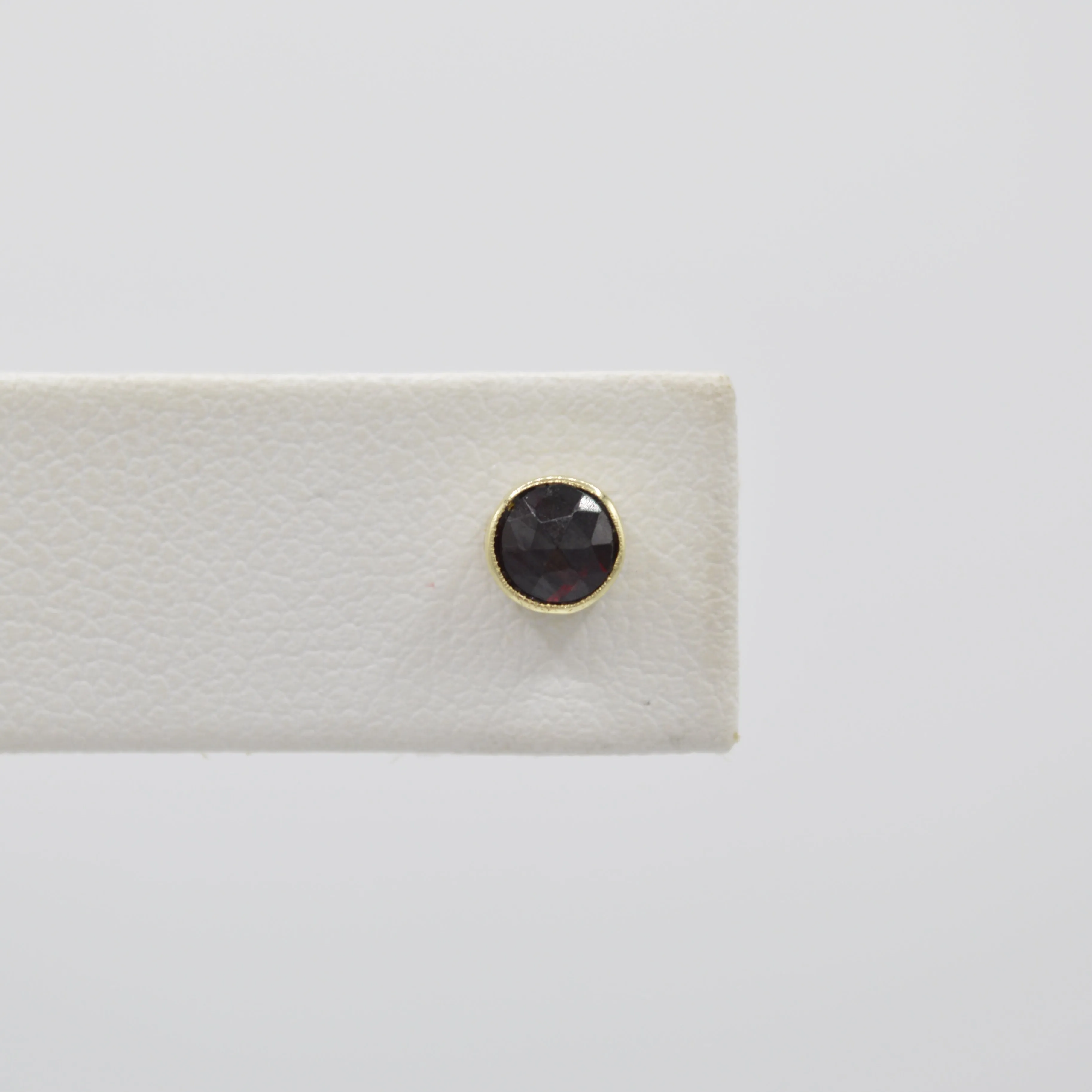 Garnet Bezel Studs