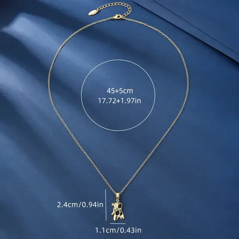 GB Gold Ballet Shoe Necklace