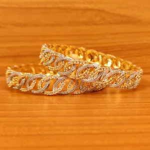 GOLD & SILVER LOOK CZ STUDDED DIAMOND LOOK BANGLES