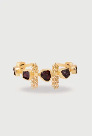 Golden Chain Stone Bracelet Cuff