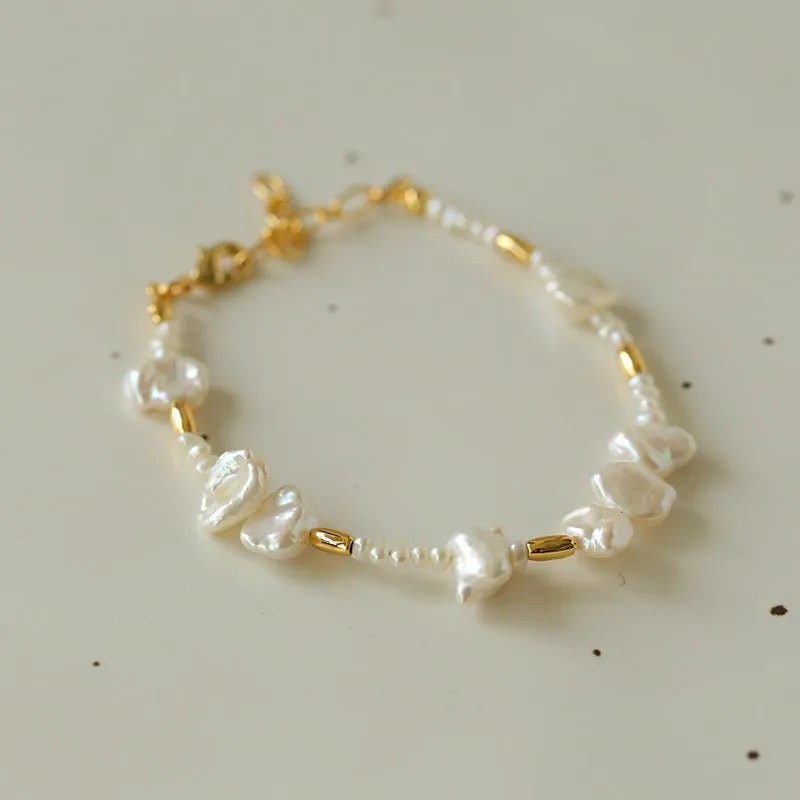 Golden Fusion Baroque Pearl Bracelet