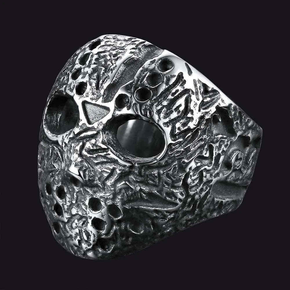 Gothic Jason Voorhees Mask Ring for Men