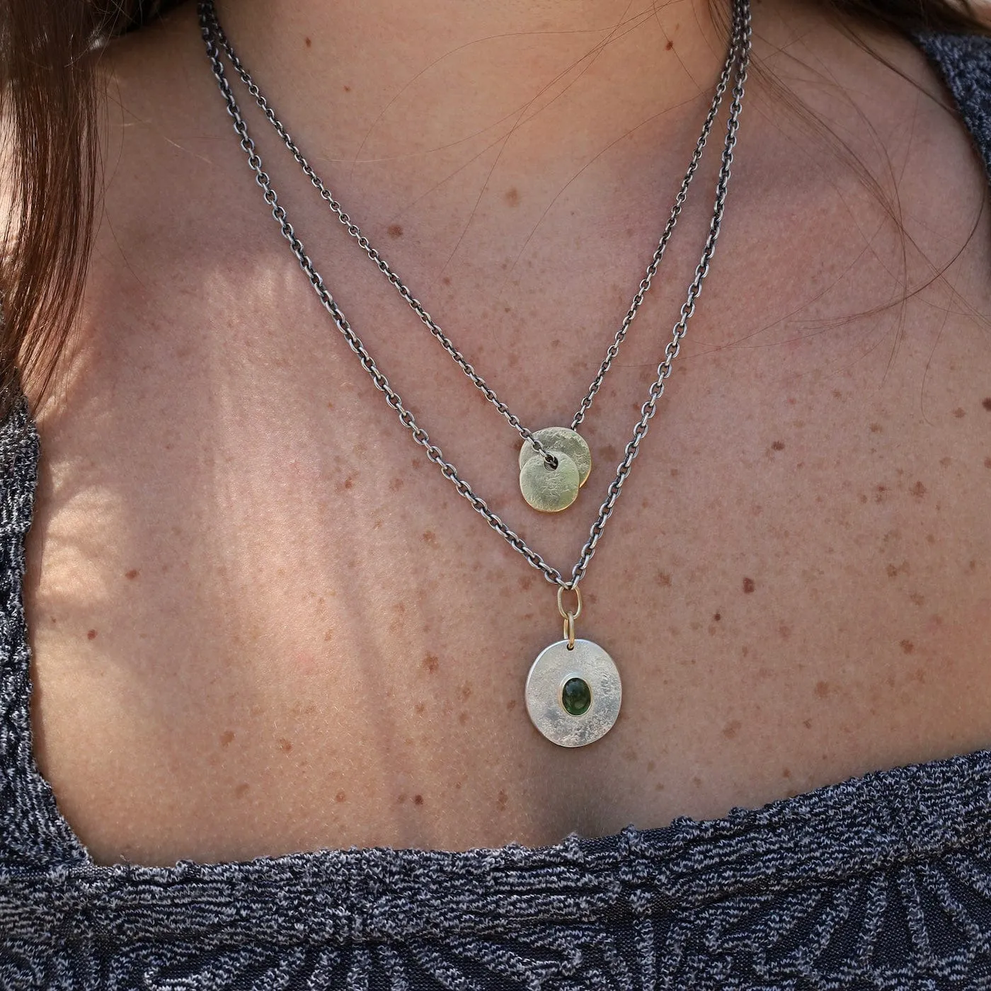 Green Tourmaline Medallion Pendant