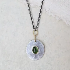 Green Tourmaline Medallion Pendant