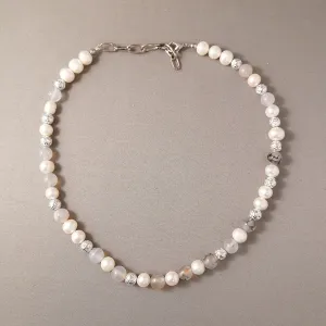 Handcrafted Freshwater Pearl &amp; Agate Necklace