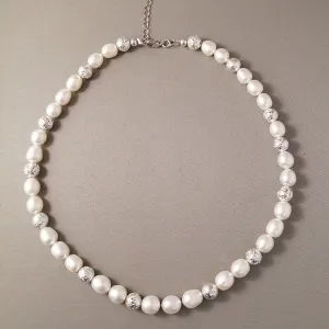 Handmade Oval Freshwater Pearl Necklace