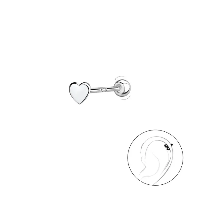 Heart Cartilage Stud