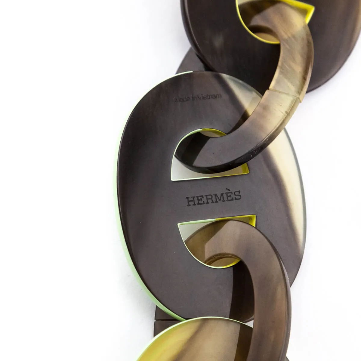Hermes Horn, Yellow & Green Karamba Necklace