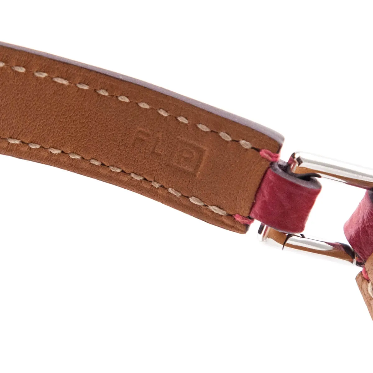 Hermes Red Rivale Epsom Double Tour Bracelet Size L