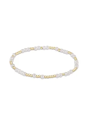 Hope Unwritten 3MM Bead Bracelet Pearl [BHOPUNWPE3]