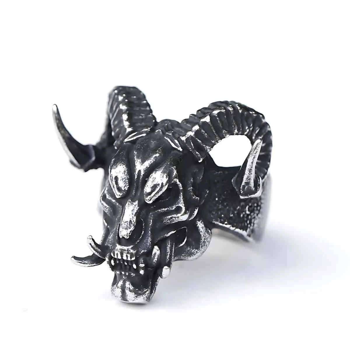 Horned Demon Goat Ring