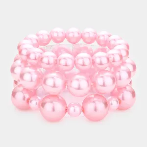 iLLASPARKZ 3PCS - Pearl Strand Stretch Bracelets