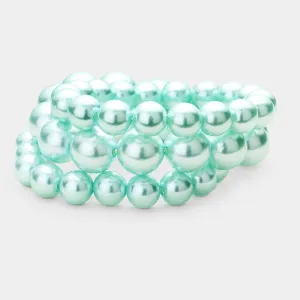 iLLASPARKZ 3PCS - Stackable Pearl Stretch Bracelets