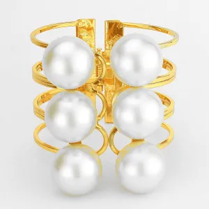 iLLASPARKZ Embellished Pearl Hinged Bracelet