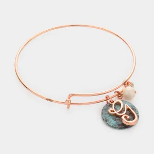 iLLASPARKZ -G- Monogram Pearl Charm Bracelet