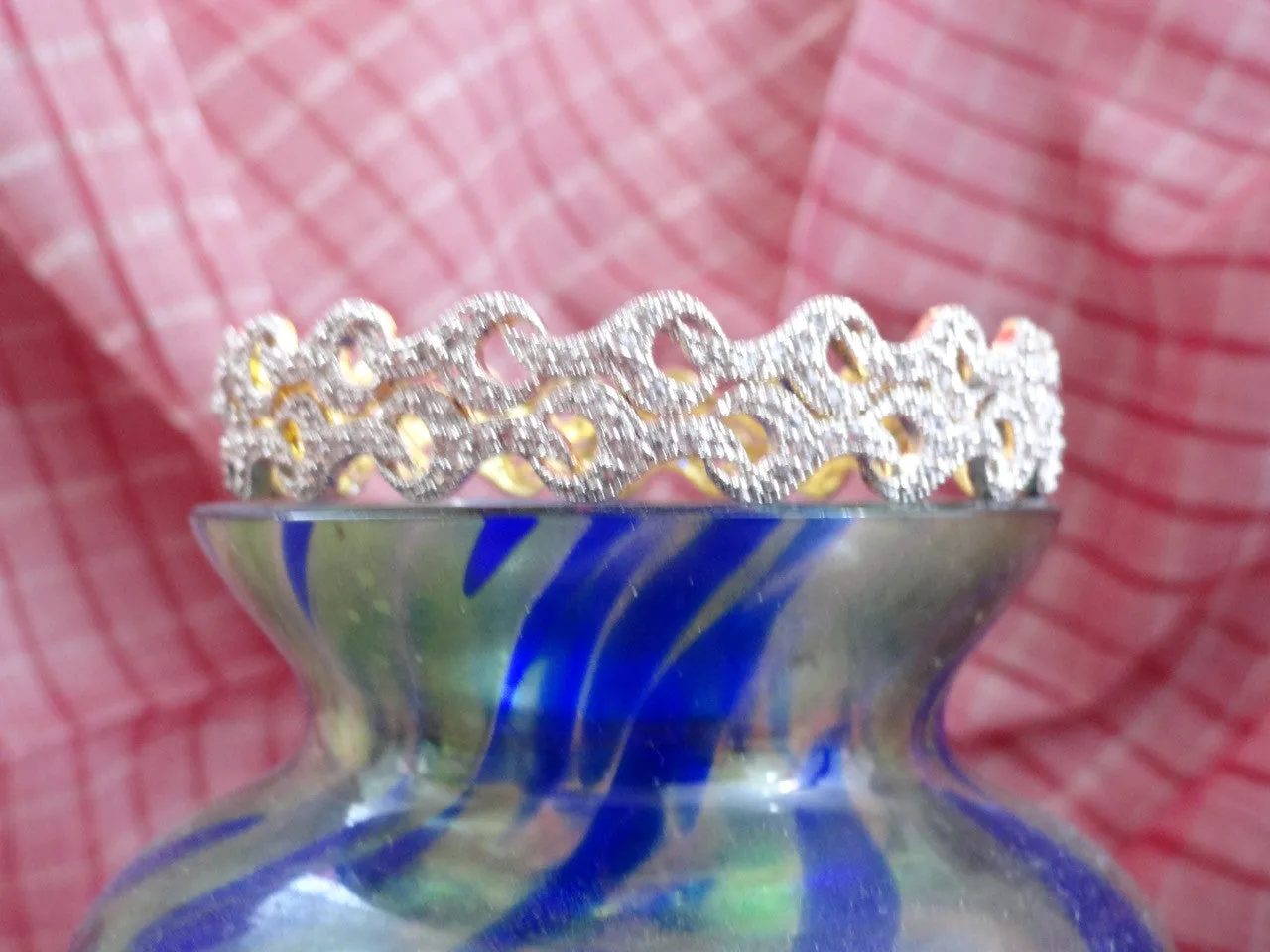 India's statement bangle bracelets in white faux diamond. Indian, handmade bangle bracelets. "Cupid's Eyes". From Artikrti.