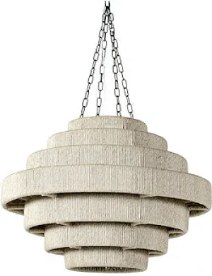 Indoor/Outdoor Faux Abaca Waterfall Pendants