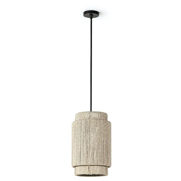 Indoor/Outdoor Faux Abaca Waterfall Pendants