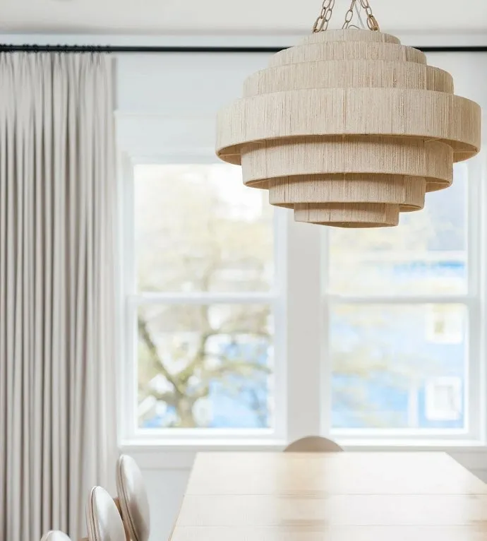 Indoor/Outdoor Faux Abaca Waterfall Pendants