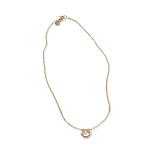 Keyring Necklace, Gold, 2MM|NGG904488