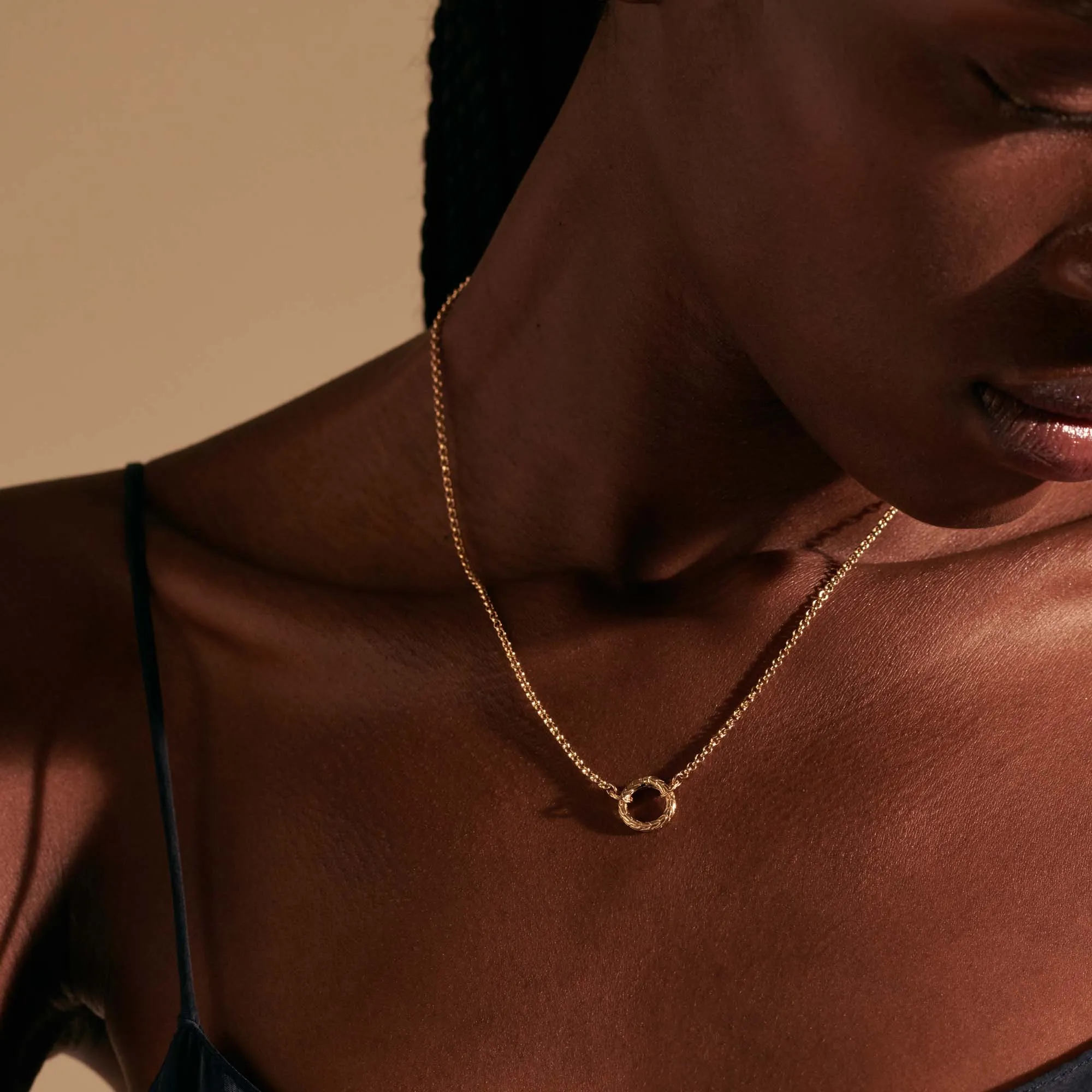 Keyring Necklace, Gold, 2MM|NGG904488