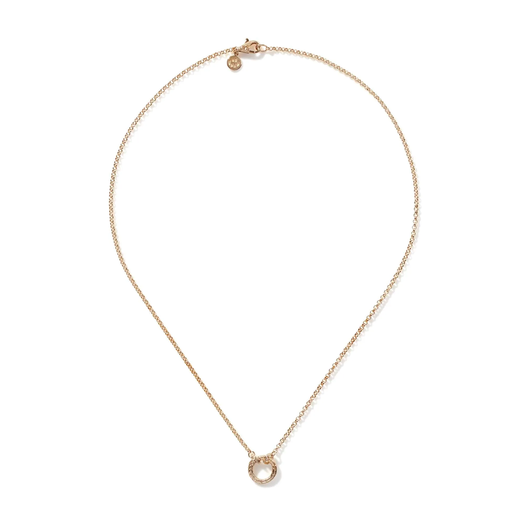 Keyring Necklace, Gold, 2MM|NGG904488