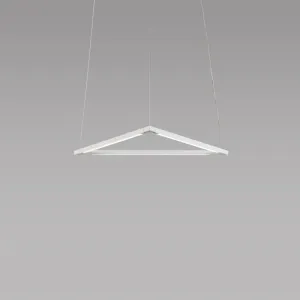Koncept Inc Z-Bar Pendant Small Triangle, Soft Warm, Matte White, 18" x 16" ZBP-16-T-SW-MWT-CNP