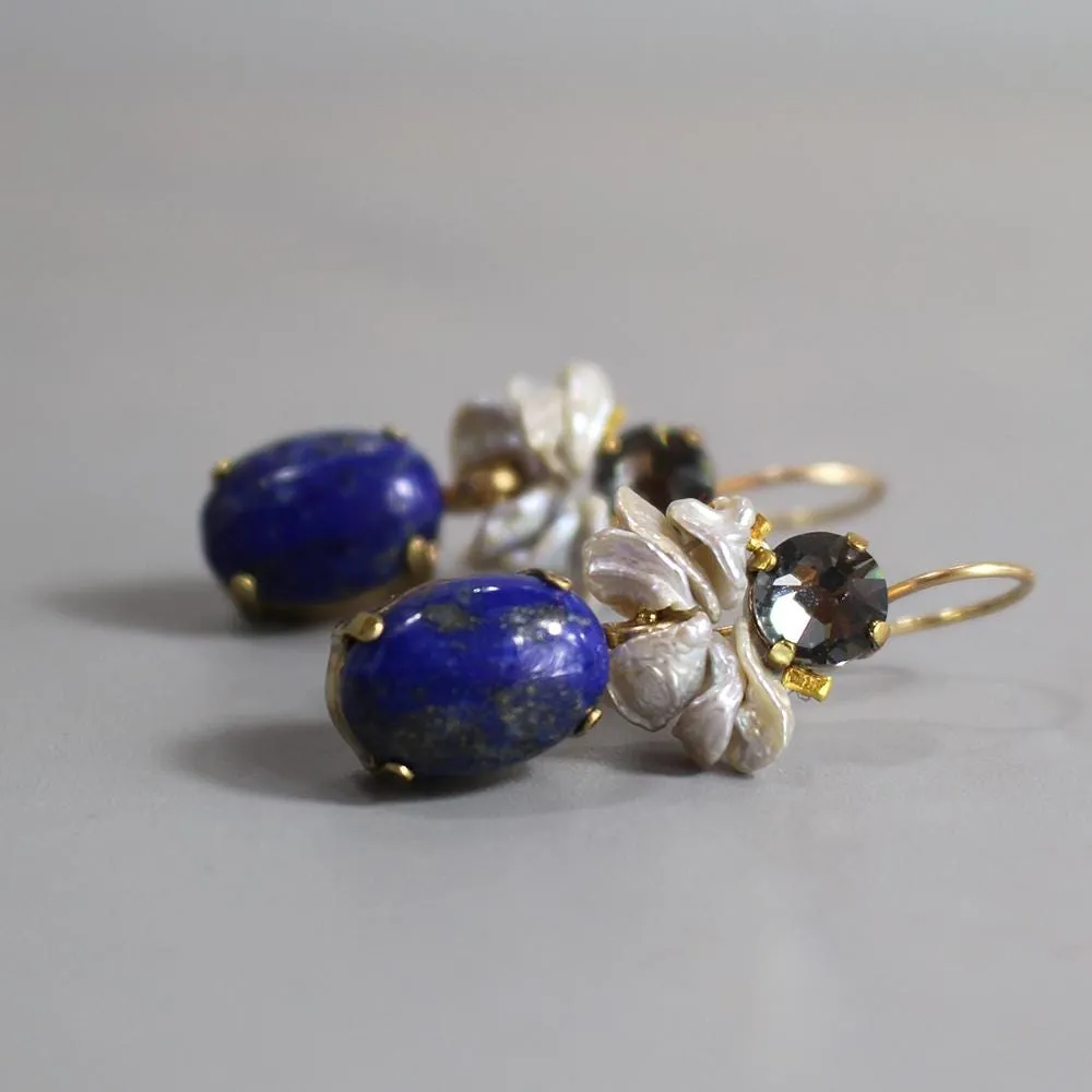 Lapis Flamenco Earrings