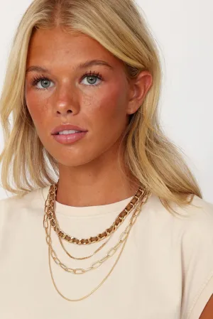 Leyton Leather Wrapped Chain Layer Choker