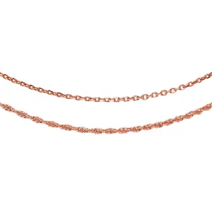 Lovely Layers Rose Cable & Rose Rope Necklaces