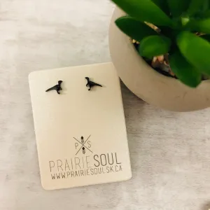 Metal Shape Stud Earring / T-Rex