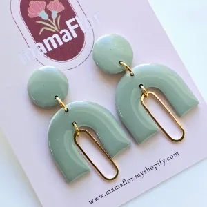 Miranda Dangle Earrings in sage