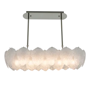 MULBERRY LEAVES LINEAR NICKEL CHANDELIER