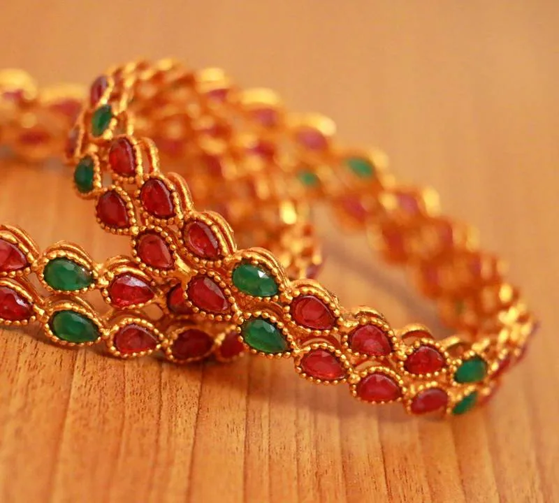 MULTICOLOR RUBY BANGLES-AND-BRACELETS