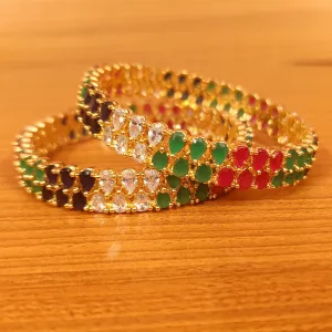 MULTICOLOUR CZ STUDDED MULTICOLOUR BANGLES