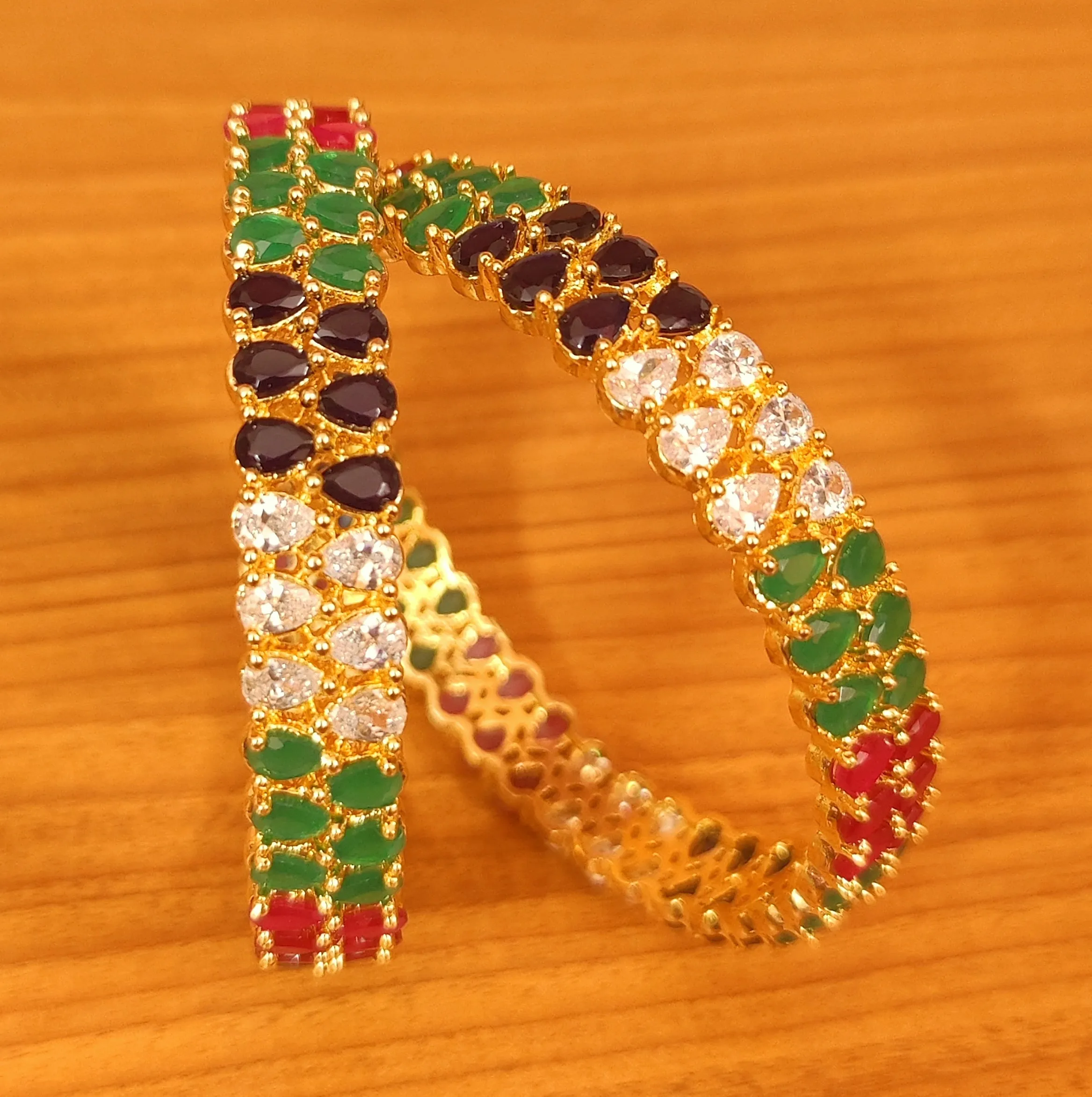 MULTICOLOUR CZ STUDDED MULTICOLOUR BANGLES