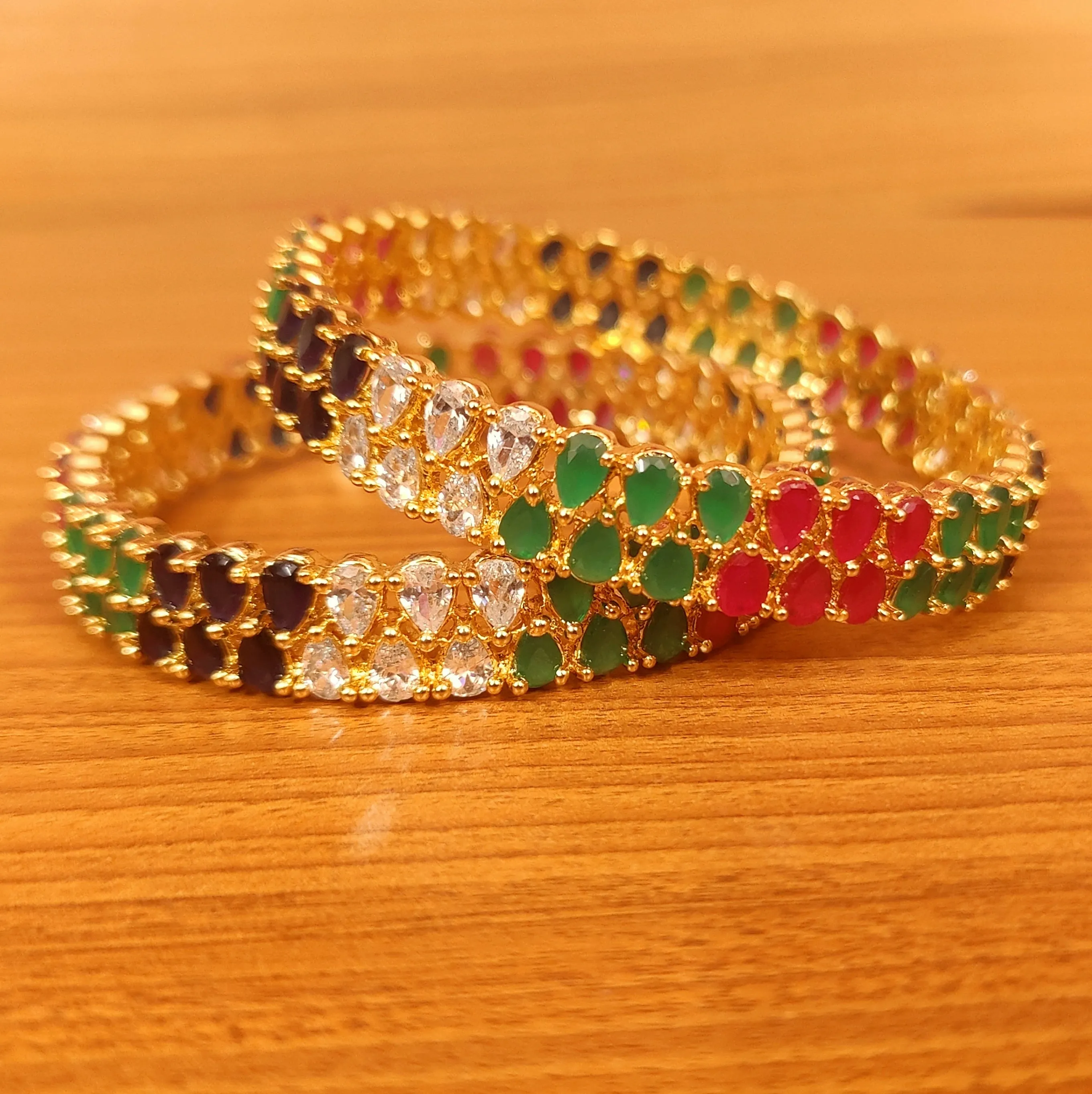 MULTICOLOUR CZ STUDDED MULTICOLOUR BANGLES