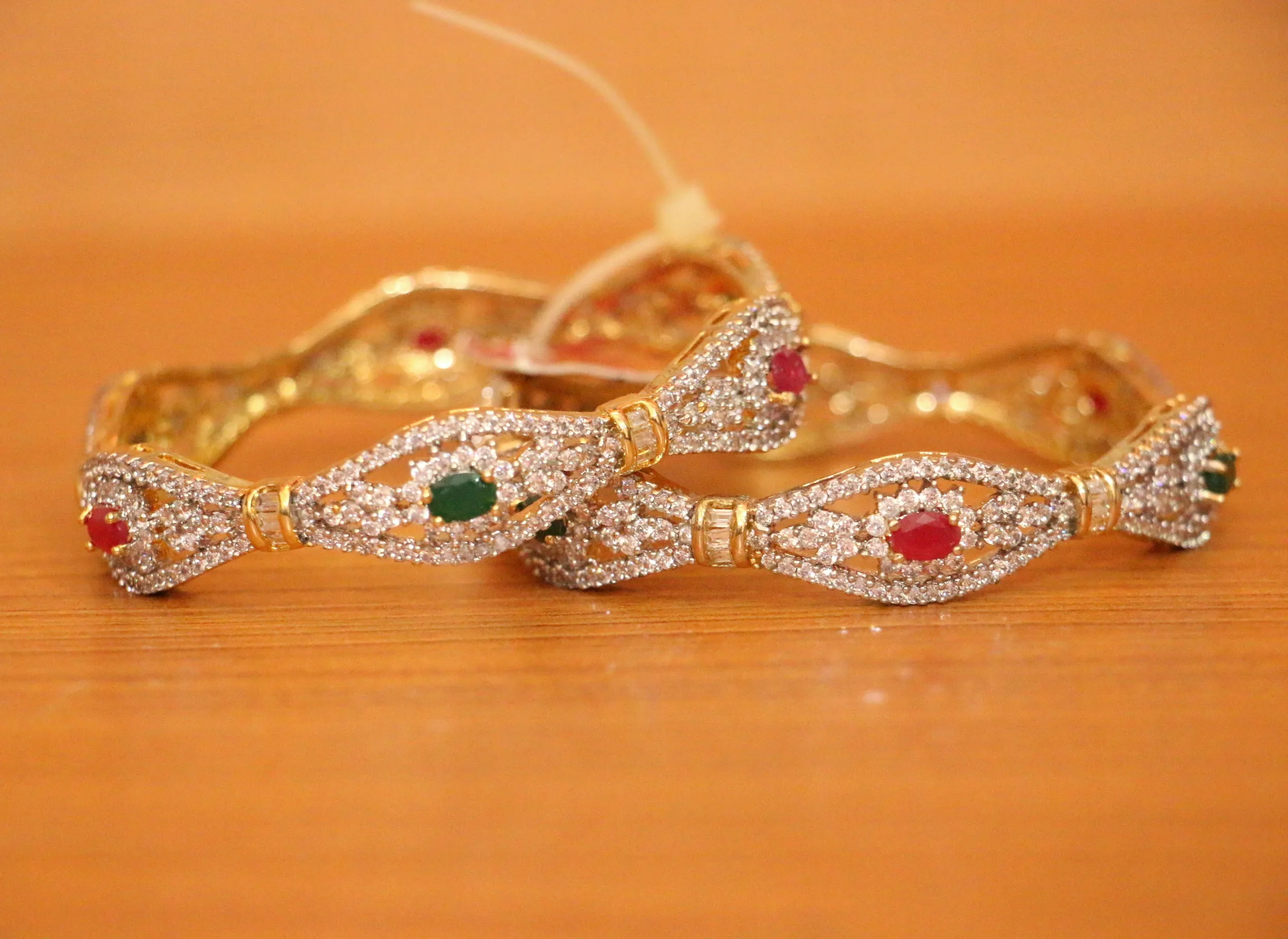 MULTICOLOUR DIAMOND LOOK CZ BANGLES