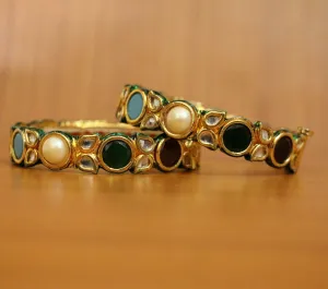 NAVRATAN KUNDAN MEENAKARI BANGLES