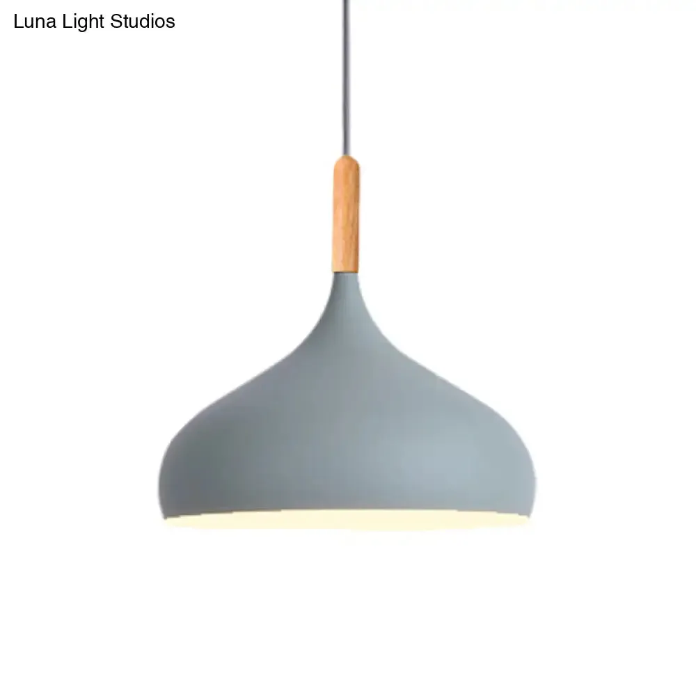 Nordic Style Metal Teardrop Pendant Lighting - 1 Light Black/White/Gold - Available in 9.5"/12.5"/14"W